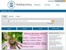 Tablet Screenshot of library.salve.edu